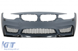 Teljes Body Kit BMW 4 F32 Coupe F33 Cabrio (2013-2019) kipufogóvégekkel zongorafekete M4 dizájn -image-6087689