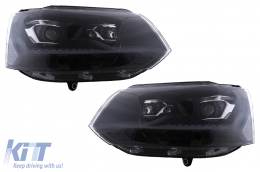 Teljes LED DRL fényszórók VW Transporter Caravelle Multivan T5 facelift (2010-2015) modellekhez, dinamikus irányjelzővel-image-6114485
