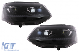 Teljes LED DRL fényszórók VW Transporter Caravelle Multivan T5 facelift (2010-2015) modellekhez, dinamikus irányjelzővel-image-6114490