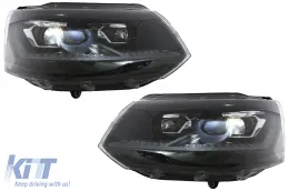 Teljes LED DRL fényszórók VW Transporter Caravelle Multivan T5 facelift (2010-2015) modellekhez, dinamikus irányjelzővel-image-6114493
