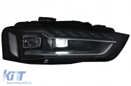 Teljes LED Első Lámpa AUDI A4 B8.5 Facelift (2012-2015) modellekhez, dinamikus, fekete, A4 B9.5 Dizájn-image-6088122