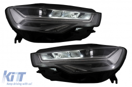 Teljes LED Első Lámpa Audi A6 4G (2011-2014) modellekhez, Facelift dizájn, átalakítás Xenonról LED-re-image-6102722
