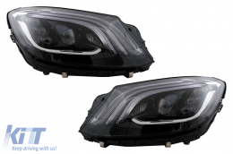 Teljes LED Első Lámpa Mercedes S-osztály W222 Maybach X222 (2013-2017) modellekhez, Facelift kinézet-image-6105785