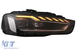 Teljes LED fényszóró AUDI A4 B8.5 Facelift (2012-2015) modellekhez, dinamikus, fekete, A4 B9.5 dizájn-image-6088116