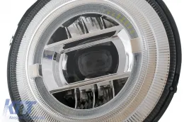 Teljes LED fényszóró MERCEDES G-osztály W463 (2005-2017), króm, Facelift 2018 dizájn, dinamikus irányjelző-image-6081239