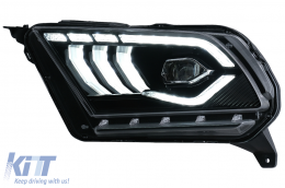 Teljes LED fényszórók Ford Mustang V (2010-2014) modellekhez, dinamikus irányjelző -image-6089467