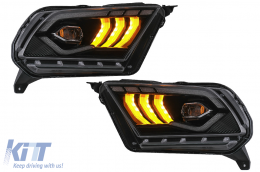 Teljes LED fényszórók Ford Mustang V (2010-2014) modellekhez, dinamikus irányjelző -image-6089477