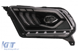 Teljes LED fényszórók Ford Mustang V (2010-2014) modellekhez, dinamikus irányjelző -image-6089483
