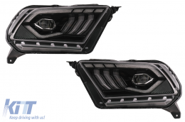 Teljes LED fényszórók Ford Mustang V (2010-2014) modellekhez, dinamikus irányjelző -image-6089484