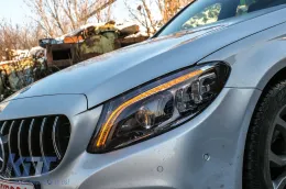 Teljes LED fényszórók Mercedes C-osztály W205 S205 (2014-2018) halogénről való váltáshoz-image-6077411