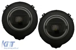Teljes LED fényszórók MERCEDES G-osztály W463 (2005-2017) Fekete Facelift 2018 Design-image-6048047
