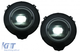 Teljes LED fényszórók MERCEDES G-osztály W463 (2005-2017) Fekete Facelift 2018 Design-image-6048051
