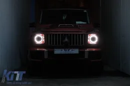 Teljes LED fényszórók MERCEDES G-osztály W463 (2005-2017) Fekete Facelift 2018 Design-image-6088986