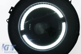 Teljes LED fényszórók MERCEDES G-osztály W463 (2005-2017) Fekete Facelift 2018 Design-image-6109047