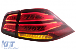 Teljes LED hátsó lámpa Mercedes M-osztály W166 (2012-2015) modellekhez, piros fehér balkormányos-image-6075026