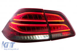 Teljes LED hátsó lámpa Mercedes M-osztály W166 (2012-2015) modellekhez, piros fehér balkormányos-image-6075030