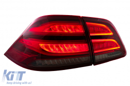Teljes LED hátsó lámpa Mercedes M-osztály W166 (2012-2015) modellekhez, piros fehér balkormányos-image-6075032