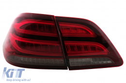 Teljes LED hátsó lámpa Mercedes M-osztály W166 (2012-2015) modellekhez, piros fehér balkormányos-image-6075034