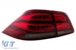 Teljes LED hátsó lámpa Mercedes M-osztály W166 (2012-2015) modellekhez, piros fehér balkormányos-image-6075035