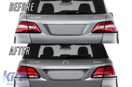 Teljes LED hátsó lámpa Mercedes M-osztály W166 (2012-2015) modellekhez, piros fehér balkormányos-image-6075039