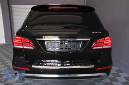 Teljes LED hátsó lámpa Mercedes M-osztály W166 (2012-2015) modellekhez, piros fehér balkormányos-image-6085981