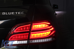 Teljes LED hátsó lámpa Mercedes M-osztály W166 (2012-2015) modellekhez, piros fehér balkormányos-image-6085986
