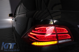 Teljes LED hátsó lámpa Mercedes M-osztály W166 (2012-2015) modellekhez, piros fehér balkormányos-image-6085989