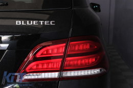 Teljes LED hátsó lámpa Mercedes M-osztály W166 (2012-2015) modellekhez, piros fehér balkormányos-image-6085994