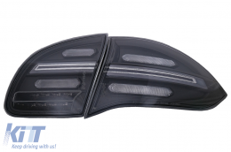 Teljes LED hátsó lámpa Porsche Cayenne 958 E2 92A facelift előtti (2010-2014) modellekhez, fekete/füst, dinamikus irányjelzőkkel-image-6064694