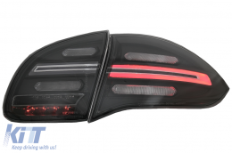 Teljes LED hátsó lámpa Porsche Cayenne 958 E2 92A facelift előtti (2010-2014) modellekhez, fekete/füst, dinamikus irányjelzőkkel-image-6064696