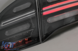 Teljes LED hátsó lámpa Porsche Cayenne 958 E2 92A facelift előtti (2010-2014) modellekhez, fekete/füst, dinamikus irányjelzőkkel-image-6067442