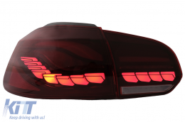 
Teljes LED Hátsó lámpa VW Golf 6 VI (2008-2013) modellekhez, piros/füst, dinamikus irányjelzővel, (bal és jobbkormányos)-image-6082684