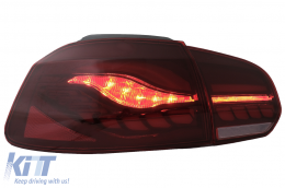 
Teljes LED Hátsó lámpa VW Golf 6 VI (2008-2013) modellekhez, piros/füst, dinamikus irányjelzővel, (bal és jobbkormányos)-image-6082690