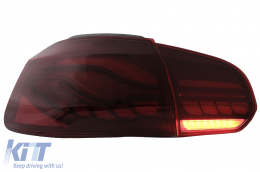 
Teljes LED Hátsó lámpa VW Golf 6 VI (2008-2013) modellekhez, piros/füst, dinamikus irányjelzővel, (bal és jobbkormányos)-image-6082693