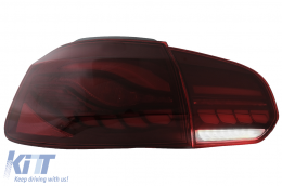 
Teljes LED Hátsó lámpa VW Golf 6 VI (2008-2013) modellekhez, piros/füst, dinamikus irányjelzővel, (bal és jobbkormányos)-image-6082695