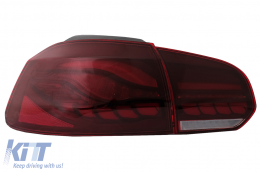 
Teljes LED Hátsó lámpa VW Golf 6 VI (2008-2013) modellekhez, piros/füst, dinamikus irányjelzővel, (bal és jobbkormányos)-image-6082696