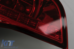 Teljes LED hátsó lámpák Audi Q7 4L (2006-2009) piros átlátszó-image-6099546