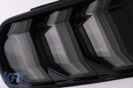 Teljes LED hátsó lámpák Ford Mustang VI S550 (2015-2019) modellekhez, Füst szín, dinamikus irányjelző -image-6088468