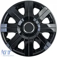 Tenzo-R II Radkappen 16 Zoll schwarz glänzend Satz von 4 Radabdeckungen Stahlfelgen-image-6210955