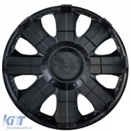 Tenzo-R II Radkappen 16 Zoll schwarz glänzend Satz von 4 Radabdeckungen Stahlfelgen-image-6210961