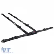 Tenzo-R Sport 4-pontos biztonsági öv szett vállpárnával, fekete-image-6201955