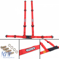 Tenzo-R Sport Harness Belt 4 Point Red with E Mark - ODSEAR6013892