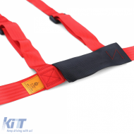 Tenzo-R Sport Harness Belt Sicherheitsgurt 3-Punkt rot mit E-Zeichen-image-6190829