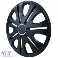 Tenzo-R VII Radkappen 15 Zoll schwarz matt Satz von 4 Radzierblenden Stahlfelgen-image-6208729