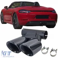 image-42-Terminale di scarico a doppio tubo GTS nero adatto per Porsche 718 Cayman Boxster 982 2016-2020