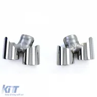 Terminali di scarico a doppio tubo lucidati adatti per Porsche 911 991.2 15-19 3.0 370CV-image-6204098