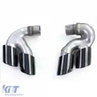 Terminali di scarico a doppio tubo Performance Black adatti per BMW X5 G05 X6 G06 X7 G07 40i-image-6277108