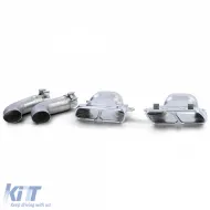 Terminali di scarico doppi versione sportiva cromo adatti per Mercedes CLA C117 X117 13-19-image-6196867