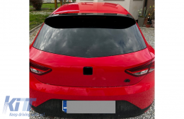 Tetőspoiler Seat Leon 5F Mk3 5 ajtós ferdehátú (2012-2019) zongoralakk fekete-image-6325925