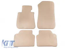 image-42-Textil-Fußmatten der Petex Comet-Serie geeignet für BMW 3er Reihe E90 Limousine, E91 Touring 2005-2012, Set aus 4 Teilen, beige